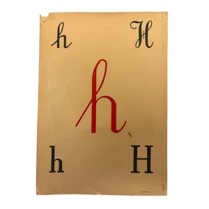 Tavola didattica, lettera alfabeto "H"