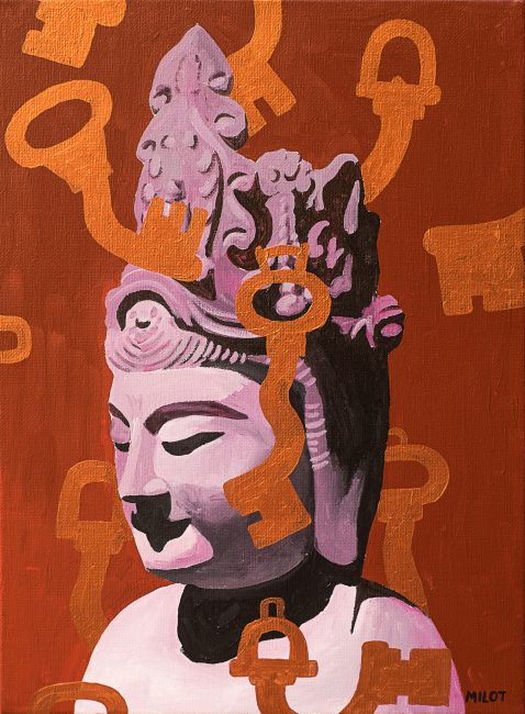 Angolo D’ oriente 2018 olio su tela cm 70×50 milot